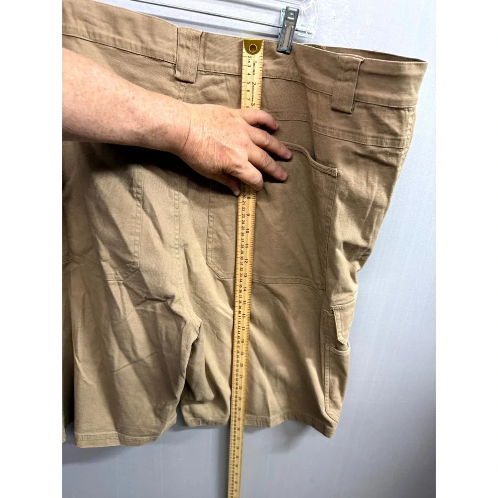 Lincoln Outfitters Cargo Shorts Mens 48 Khaki Stretch Cotton Utility Pockets